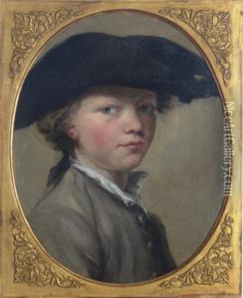 Portrait Of A Boy In A Tricorn Hat Oil Painting - Francois-Bernard Lepicie