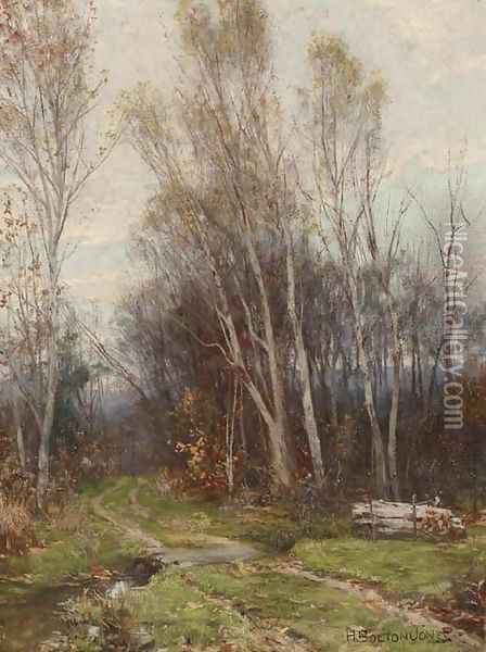 The Forest Road Oil Painting - Hugh Bolton Jones