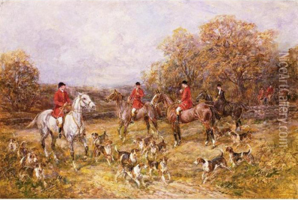 The Fox Hunt Oil Painting - Heywood Hardy