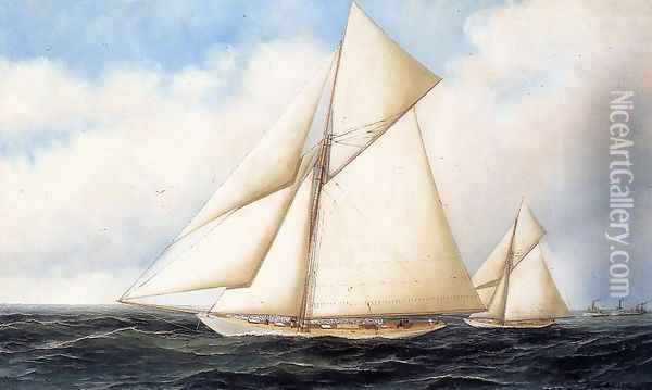 Yacht Race Oil Painting - Antonio Nicolo Gasparo Jacobsen
