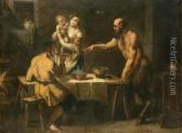Diziani, G. Oil Painting - Gaspare Diziani
