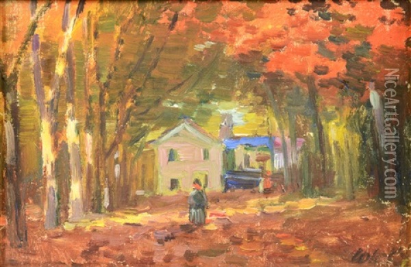 Podzimni Alej Oil Painting - Stanislav Lolek
