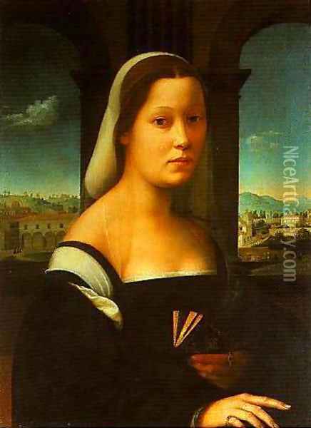 Portrait of a Woman (The Nun) Oil Painting - Giuliano Bugiardini