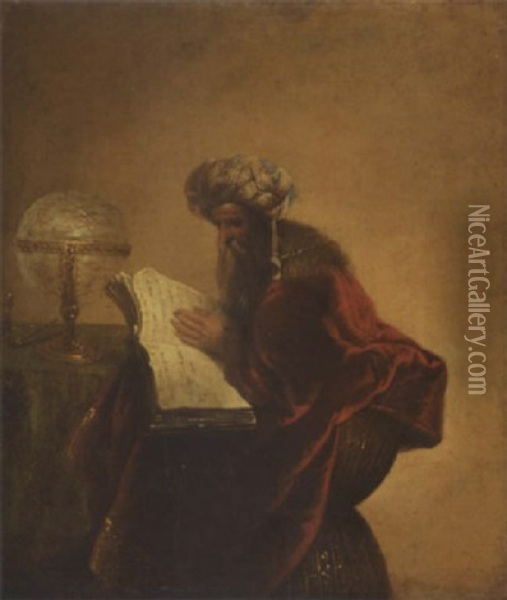 An Oriental Scholar Oil Painting - Leonard Bramer