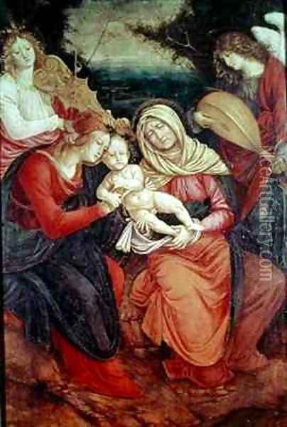 Anne with the Virgin and Child Oil Painting - Gaudenzio Ferrari