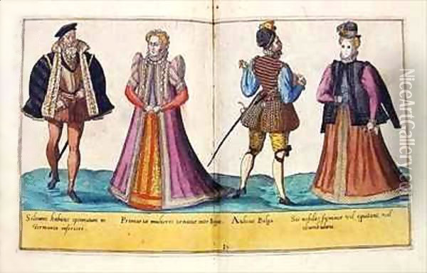 Sixteenth century costumes from 'Omnium Poene Gentium Imagines' 21 Oil Painting - Abraham de Bruyn