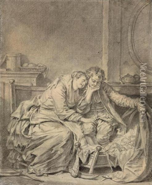 La Paix Du Menage Oil Painting - Jean Baptiste Greuze