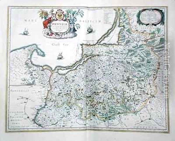Map of East Prussia Oil Painting - Joan Blaeu