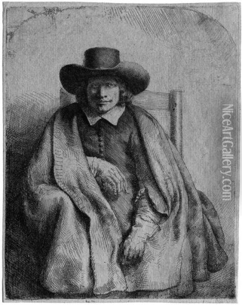 Clement De Jonghe, Kupferstichverleger Oil Painting - Rembrandt Van Rijn