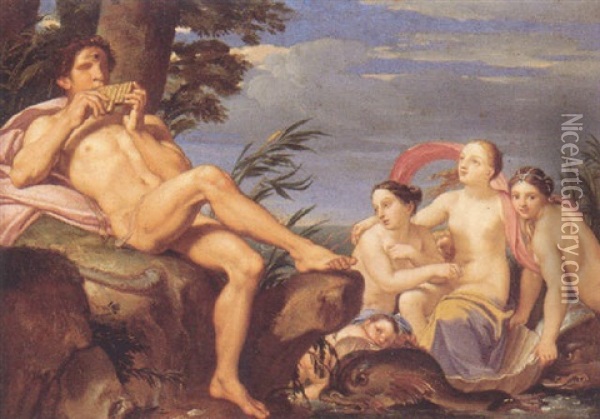 Polyphemus And Galathea Oil Painting - Annibale Carracci