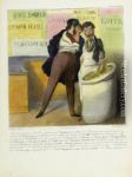 Fais Bien Attention !! ... - Monsieur, Je Meprise Le Charlatanisme De L'affiche. Oil Painting - Honore Daumier