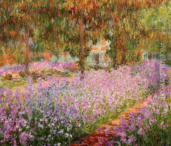 Irises In Monets Garden Oil Painting - Claude Oscar Monet