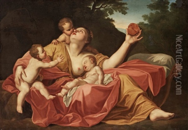 Caritas, Allegori Over Karleken Oil Painting - Carlo Cignani