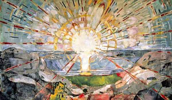 The Sun Oil Painting - Edvard Munch
