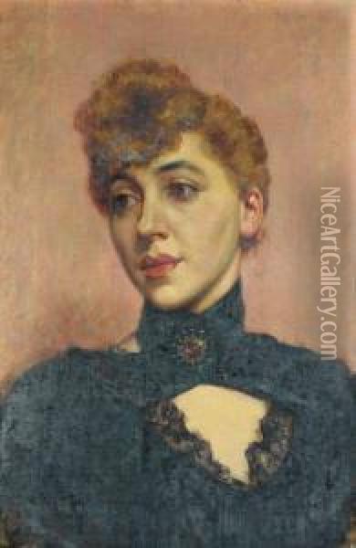 Portrait De Mme Sacha Waitling Oil Painting - Francois Martin-Kavel