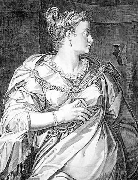 Petronia first wife of Vitellus Oil Painting - Aegidius Sadeler or Saedeler