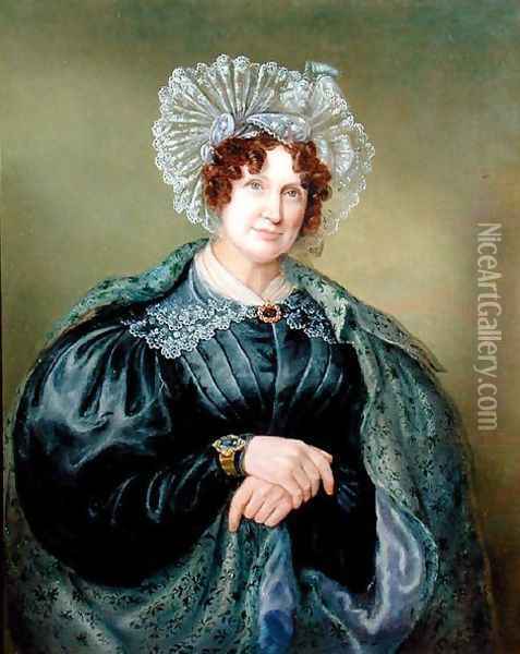 Portrait of Mrs. Ellen Sharples 1769-1849 Oil Painting - Rolinda Sharples