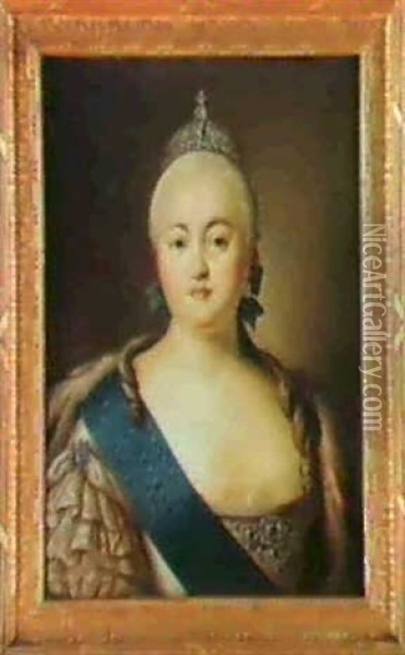 Portraet Adf Elisabeth Petrovna Oil Painting - Virgilius Erichsen