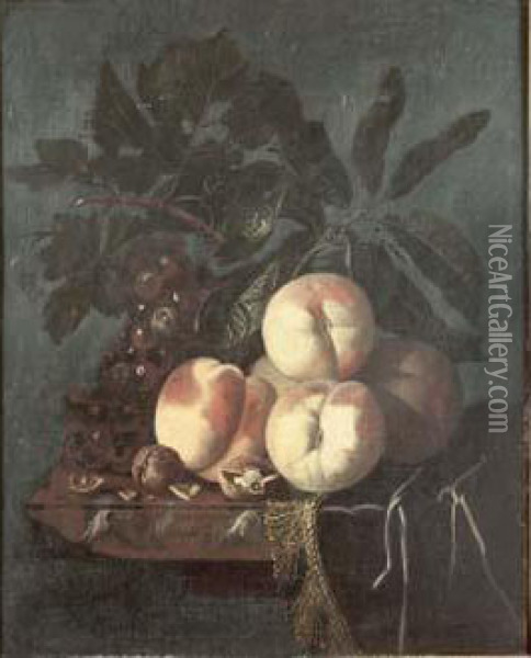 Fruits Sur Un Entablement Oil Painting - Isaak Denies