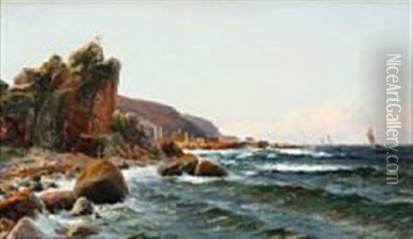Coastal Scape From Bornholm, Denmark Oil Painting - Holger Luebbers