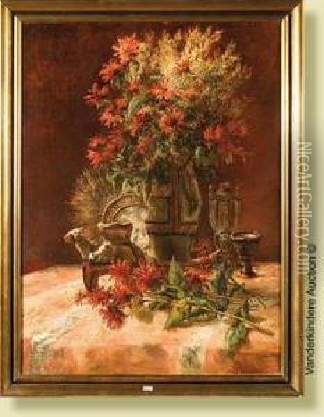 Nature Morte Aux Fleurs De Kabylie (algerie) Oil Painting - Marie Collart