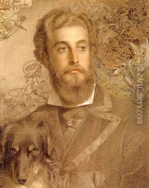 Portrait Of Cyril Flower, Lord Battersea Oil Painting - Anthony Frederick Sandys