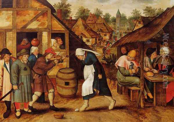 The Egg Dance Oil Painting - Pieter the Elder Bruegel