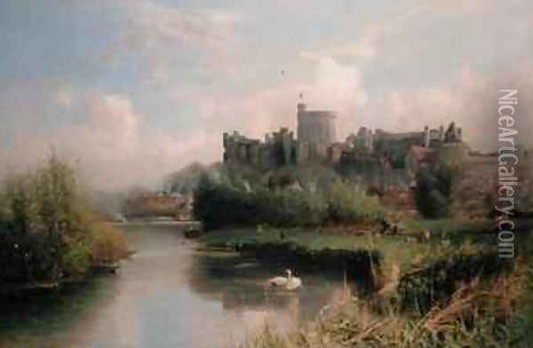 Windsor Castle Oil Painting - Walter H. Goldsmith