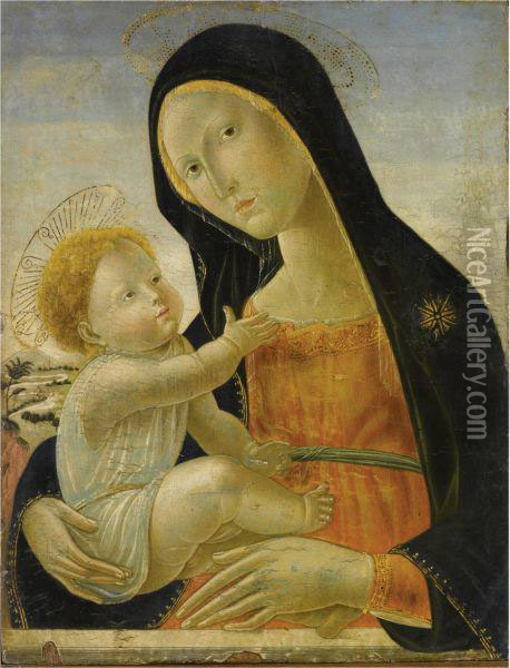 Madonna Con Il Bambino Oil Painting - Neroccio De Landi