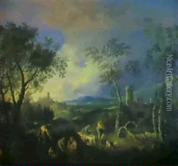 Paysage Du Latium Oil Painting - Andrea Locatelli