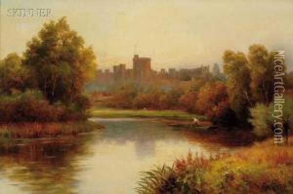 Landscape, Afternoon At Windsor Oil Painting - William Henry Mander