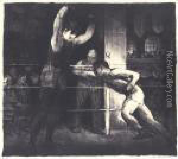 Training Quarters (m. 23) Oil Painting - George Wesley Bellows