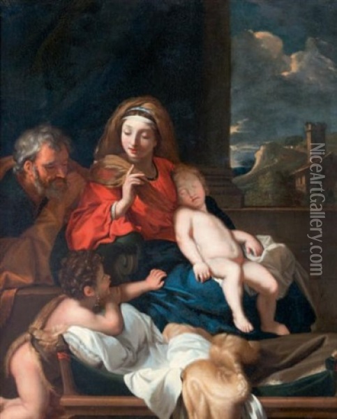 Le Sommeil De L'enfant Jesus Oil Painting - Charles Le Brun