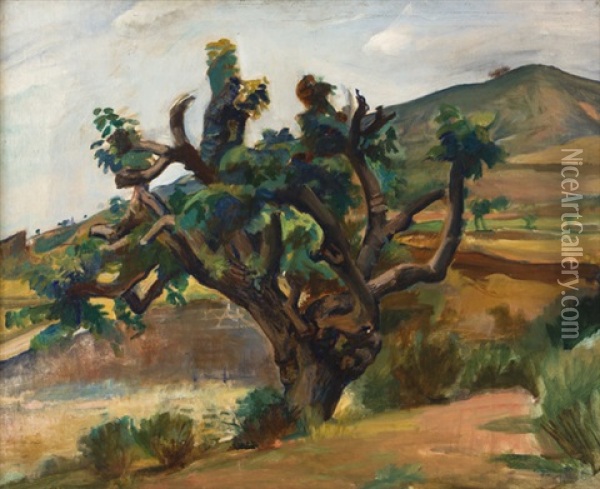 Krajina Se Stromem Oil Painting - Georges (Karpeles) Kars