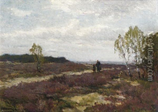 On The Heath Near Oosterbeek Oil Painting - Johannes Evert Hendrik Akkeringa