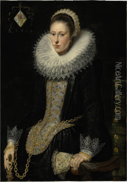 Portrait Of Bessela Pelgrom Oil Painting - Cornelis De Vos