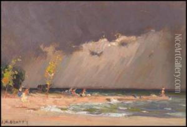 The Squall, Toronto Island Oil Painting - John William Beatty