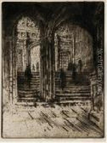 Entrance To Henry Vii's Chapel, Westminster Oil Painting - Joseph Pennell