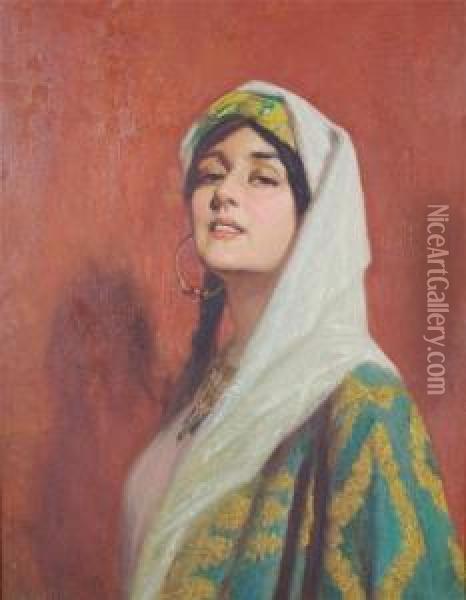 Moroccan Woman Oil Painting - Gordon Coutts