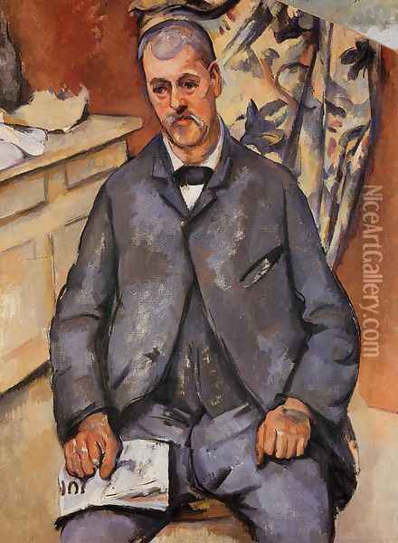 Seated Man Oil Painting - Paul Cezanne