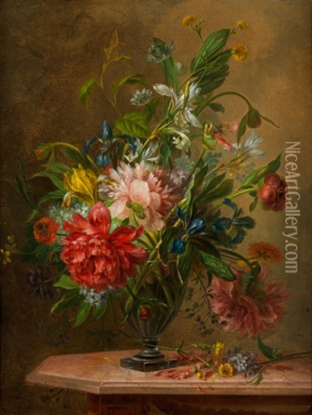 Blumenstilleben Oil Painting - Willem van Leen