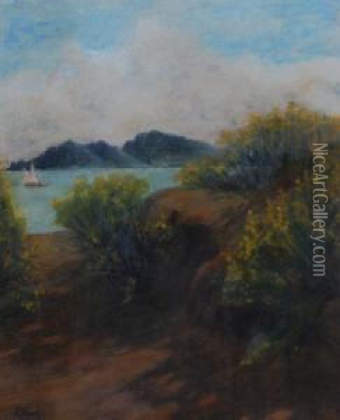 Veduta Di Capri Da Massa Lubrense Oil Painting - Nicola Biondi