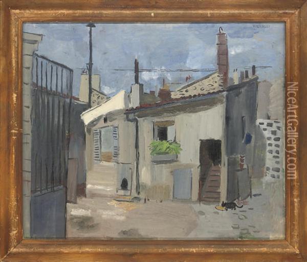 A Corner Of Paris Oil Painting - Hale Asaf