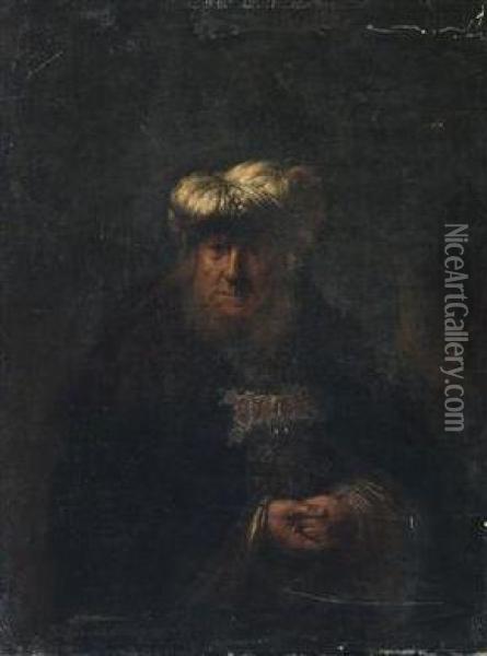 King Uzziah Oil Painting - Rembrandt Van Rijn