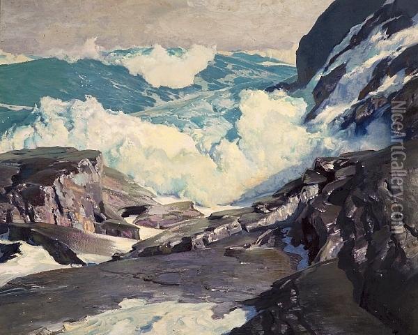 Crashing Seas Oil Painting - Frederick Judd Waugh