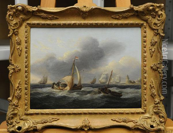 Fishing Boats Oil Painting - Thomas Luny