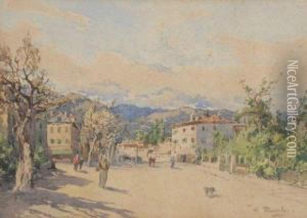 Village Albenga, Italie Oil Painting - William Georges Thornley