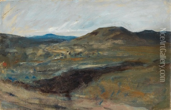 Landscape Study Of Palestine Oil Painting - Johann Victor Kramer