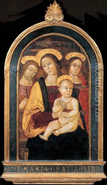 Madonna Con Bambino E Santi Oil Painting - Bernardino Fungai