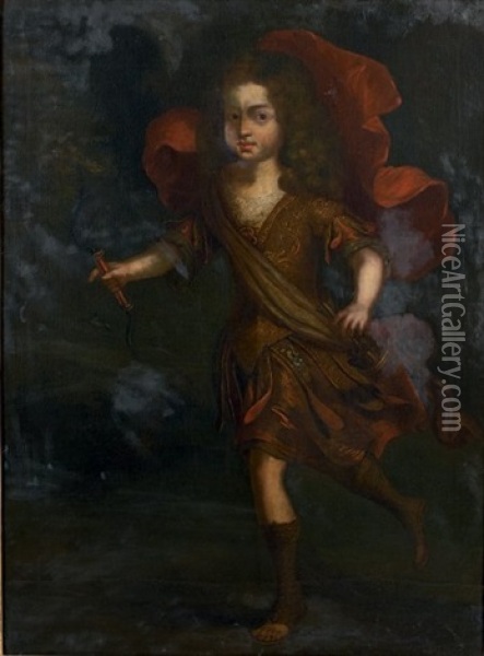 Le Jeune Chasseur Oil Painting - Justus van (Verus ab) Egmont